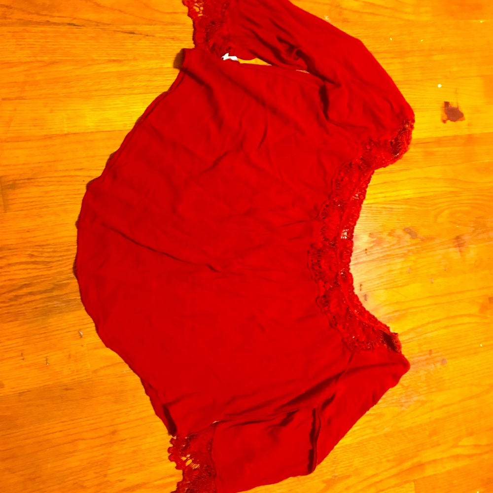 Red crop top